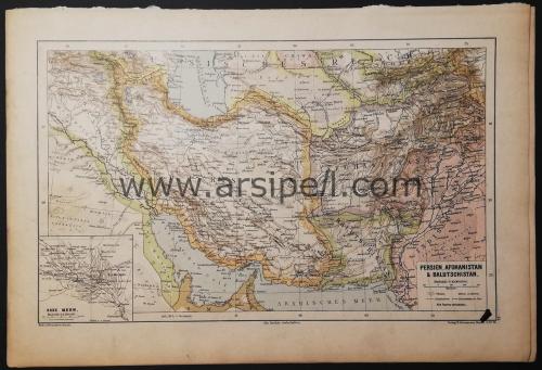 Persien Afghanistan & Balutschistan / İran Afganistan Belucistan Pakistan Haritası