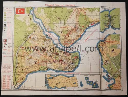Tourist Plan Of Istanbul / Istanbul Turistik Plan Harita