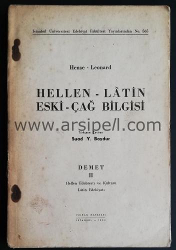 HELLEN - LATİN ESKİ ÇAĞ BİLGİSİ 2.cilt