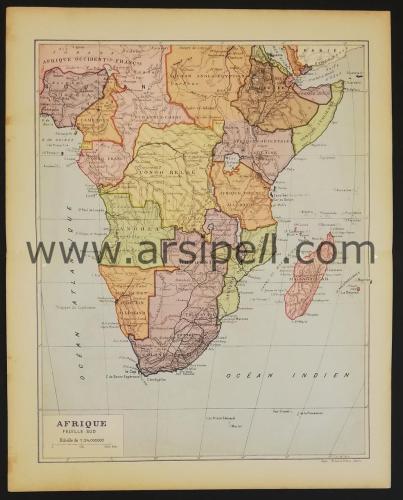 Güney Afrika Haritası Madagascar - Ümit Burnu - Kongo