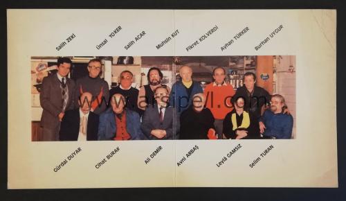 1987 Edpa Sanat Galerisi Sergi Davetiyesi Salih Acar Burhan Uygur Avni Arbaç Cihat Burak Selim Turan