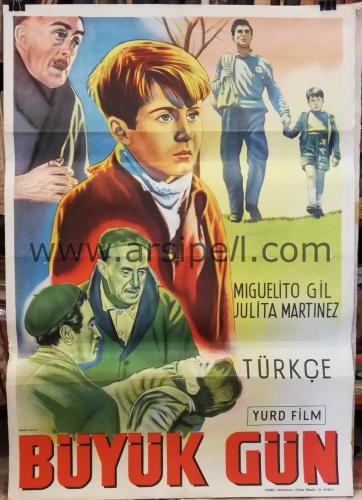 Un Traje Blanco -1956 - Büyük Gün Orjinal Film Afişi Miguelito Gil Çizim Afiş