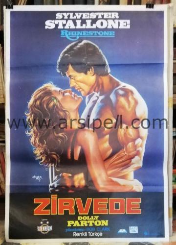 Zirvede Orjinal Film Afişi -1984-/ Sylvester Stallone (Ömer Muz Çizimi)