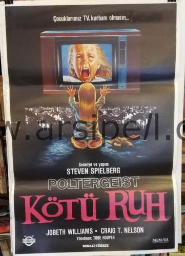 Kötü Ruh Sinema Afişi / 1982 / Poltergeist / JoBeth Williams Heather O'Rourke