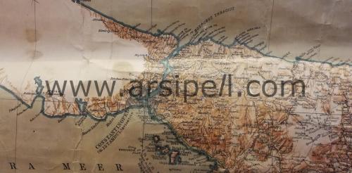 1914 RICHARD KIEPERT: Doğu Ege - Doğu Marmara Paftası İstanbul - Bursa