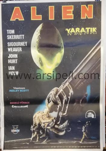 Alien / Yaratık / Sinema Afişi / 1979 / Sigourney Weaver Tom Skerritt John Hurt