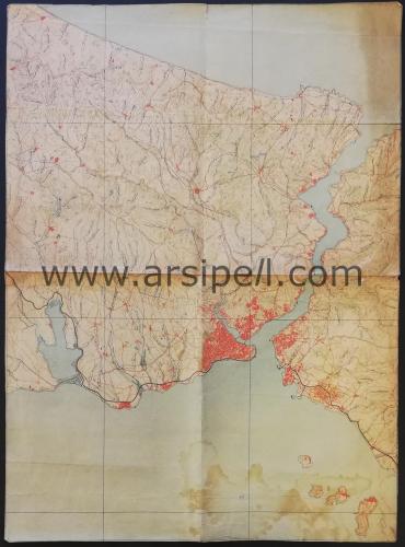 Osmanlıca İstanbul Çatalca Adalar Pendik Paftası