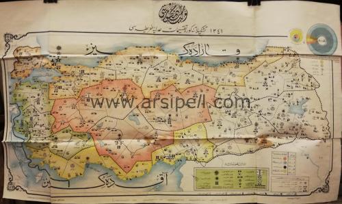 1341 Teşilatına Göre Taksimati Adliye Haritası
