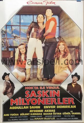 Sinema Afişi - Nokta İle Virgül Şaşkın Milyonerler / 1980 / Abdullah Sahin Enver Demirkan Aydemir Akbas