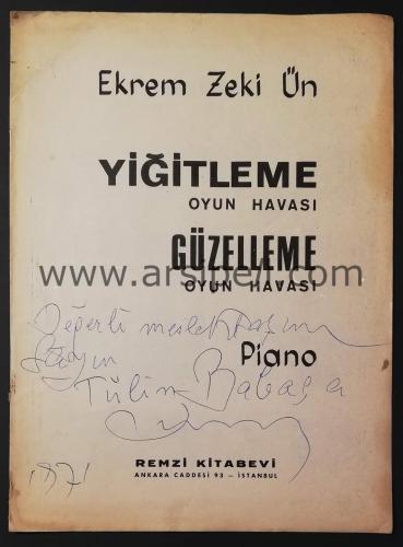 Ekrem Zeki Ün / Yiğitleme / Güzelleme Oyun Havası Piano Notası