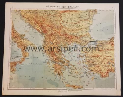 Balkan Yunanistan Ege Türkiye Bulgaristan Sırbistan Girit Haritası