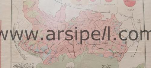 Osmanlıca Garbi Trakya Haritası ve Nüfus Grafikleri Tablosu